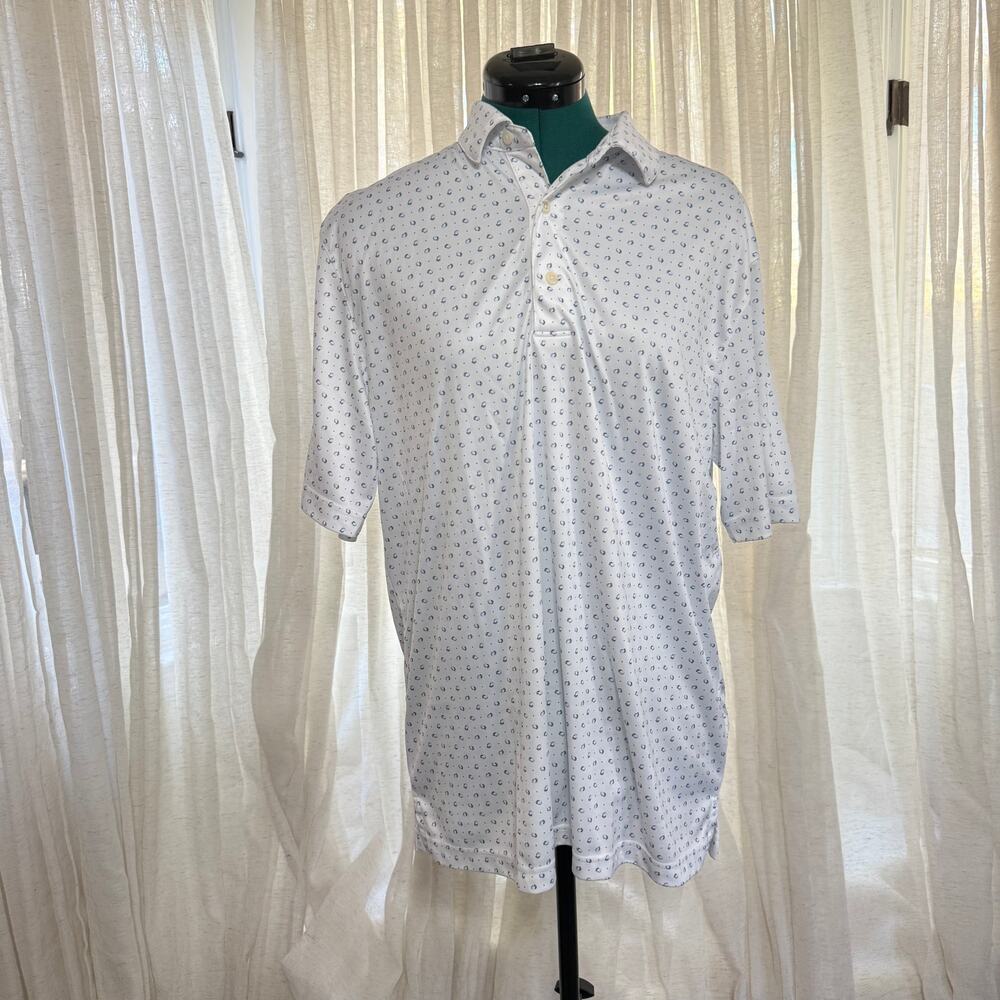Greg Norman Patterned Performance Polo | Sz M - image 2